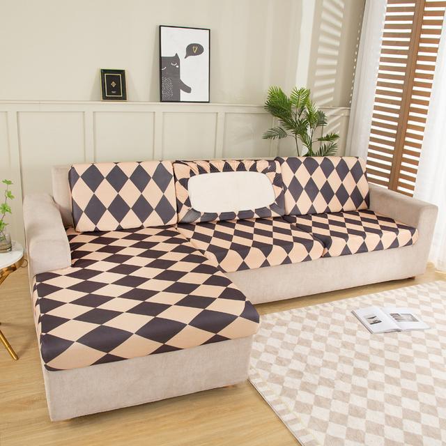1 /2 /3 /4 Seat Couch Cushion Protective Slipcovers Sofa Furniture Seat Cushion Cover Sets Anti -Slip Furniture Protector Replacement Individual