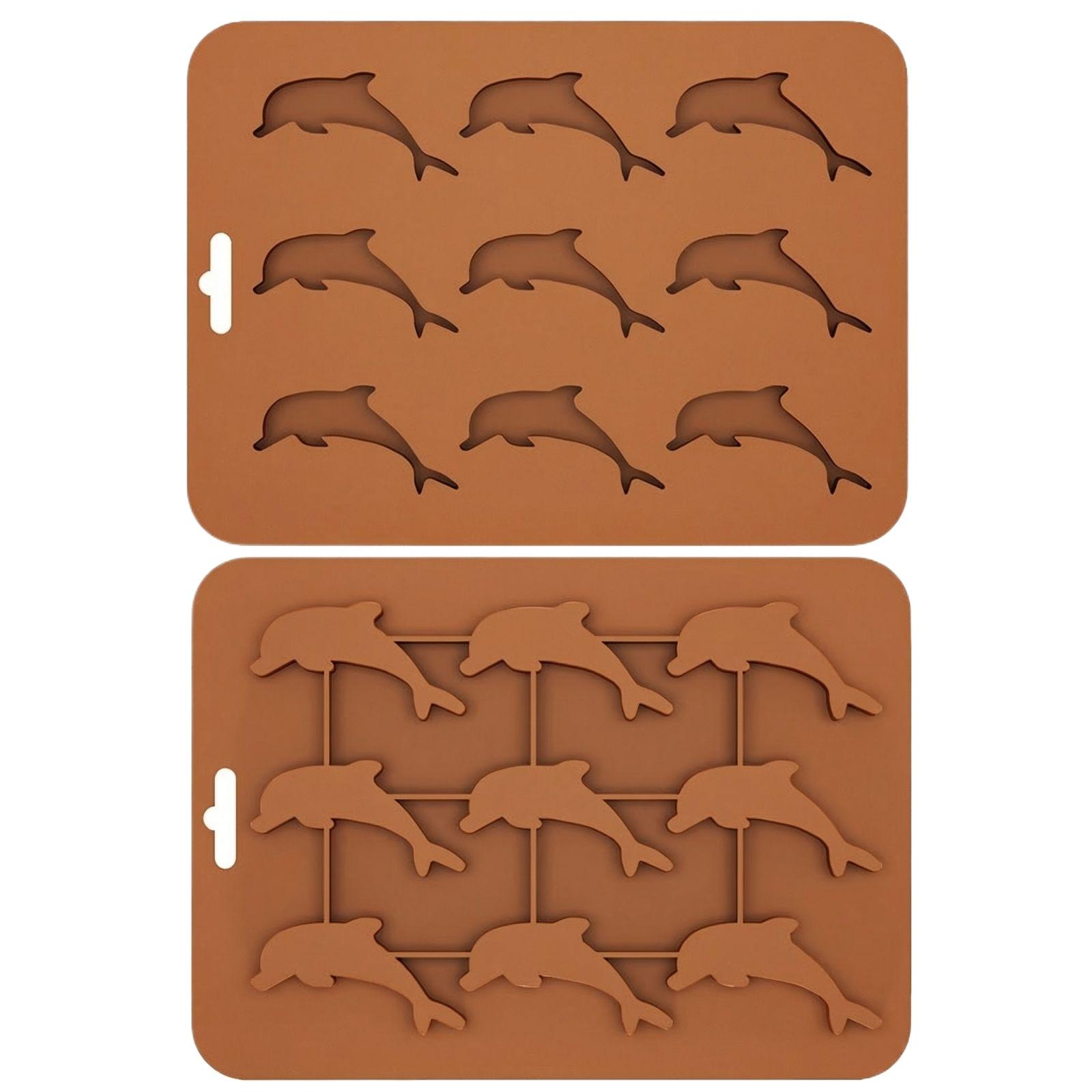 

Форма для льда с животными - Морские животные Черепаха, Дельфины, Пингвины, Силиконовая форма для выпечки маффинов, кексов, Шоколада, Конфет, Мыла One Size коричневый