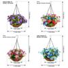 Heimdekoration Künstliche Blume Hängekorb mit Schmetterlingsdesign für Wohnzimmer und Garten