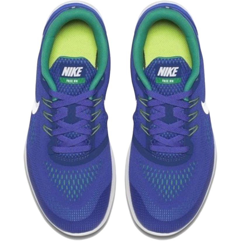 Nike Free RN Fabric Comfortable Stylish Non-Slip Durable Low-Top Running Shoes Kids sneaker Blue White Green 833989-404