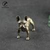 Copper Desk Ornaments Bulldog Miniatures Figurines Handmade Retro Brass Animal Pet Dog Statue Home Decorations Accessories Craft