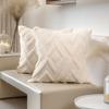 Stylish Plush Quilted Diamond Cushion Cover: Fluffy Ins Style for Sofa, Bedside, or Living Room Decor