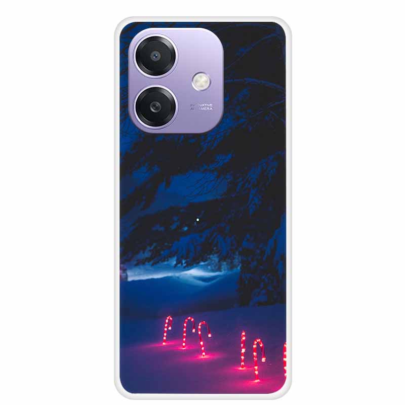 Christmas Phone Cases for OPPO A3 A3x 4G 5G Case Transparent Snowman Soft Santa Claus Silicone Back For A3 A3x TPU Clear Cases