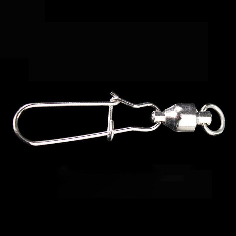 Premium Stainless Steel Ball Bearing Fishing Swivel With Secure Lock Snap Set