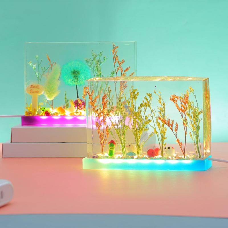 Klar kub hartsform Rektangulär silikonform för epoxiharts Harts konst DIY Bröllopsdag Födelsedagspresent Heminredning