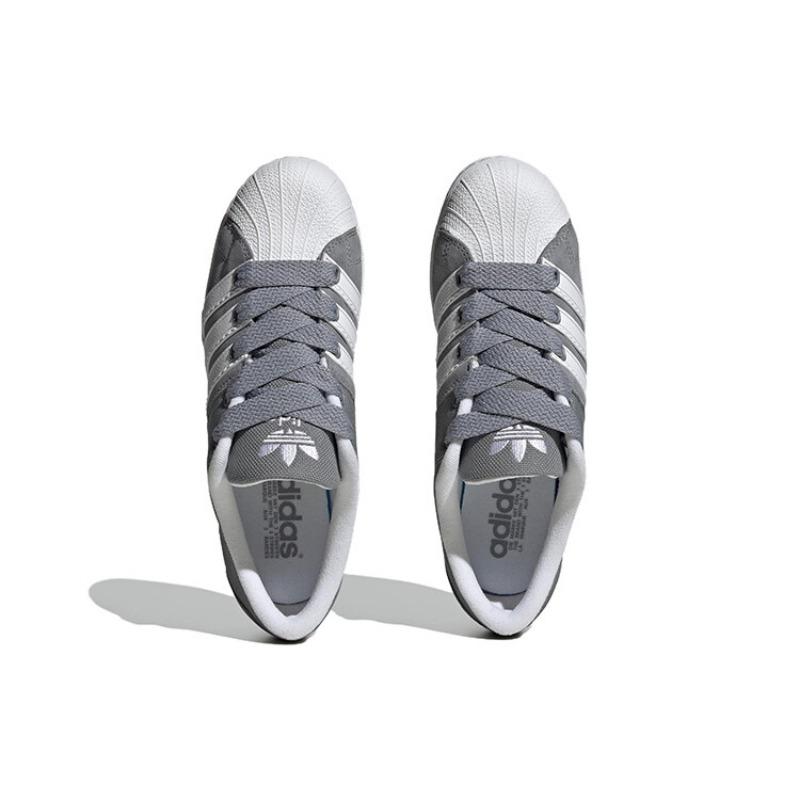 adidas Superstar Supermodified Low Grau Weiß - H03740