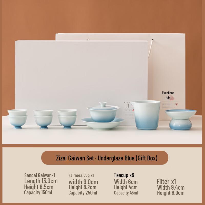 Chaxun Ceramic Gaiwan Kung Fu Tea Gift Set
