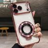 Luxury Plating Shockproof Magnetic Holder Case For iPhone 17 Air 15 16 11 12 13 14 Pro Max Plus For Magsafe With Stand Cover