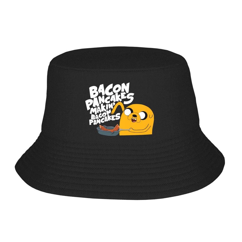 Trendy Adventures Time Jake the Dog Hearts Bucket Hats Teen UV Protection Hiking Fishing Caps Travel Headwear Panama Hat
