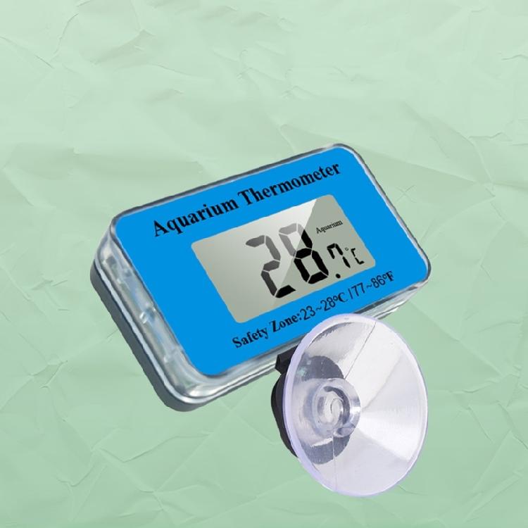 Submersible Aquariums Thermometers with Suction Cup Clear Digital Display Fishtanks Water Temperature Monitoring Device