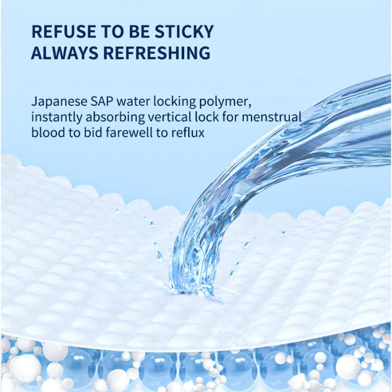 Lightweight and breathable sanitary napkins for daily and nighttime use, comfortable and close fitting women's pads and wings