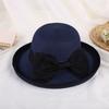 Star bow curled straw hat women's summer versatile travel visor elegant beach sunscreen hat