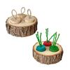 Wooden Hamster Toy Hamster Golden Bear Foraging Gnawing Grinding Teeth Wood Bite String Snack Box Hamster Landscaping Supplies
