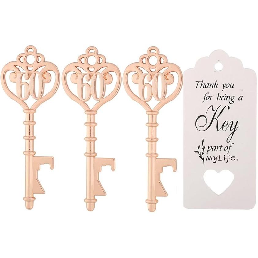 24 Pack 70th Key Bottle Opener for 70th Birthday Party Favors 70 Key Beer Bottle Opener Favors Anniversaries Souvenirs Gifts Decoration (24, 70) 30