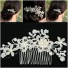 Pettine da sposa con strass, diademi in cristallo e perle, fermaglio per capelli da donna, accessorio gioiello per feste nuziali, acce da capelli miracoloso per ragazza