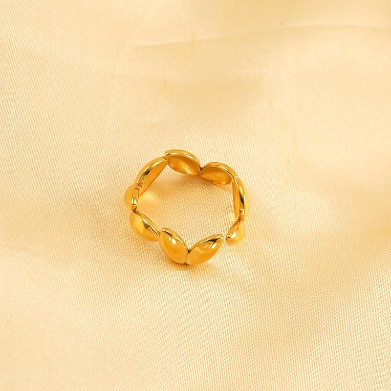 18K Luxury Titanium Steel Diamond Open Ring - Irregular High-End Design, Non-Fading