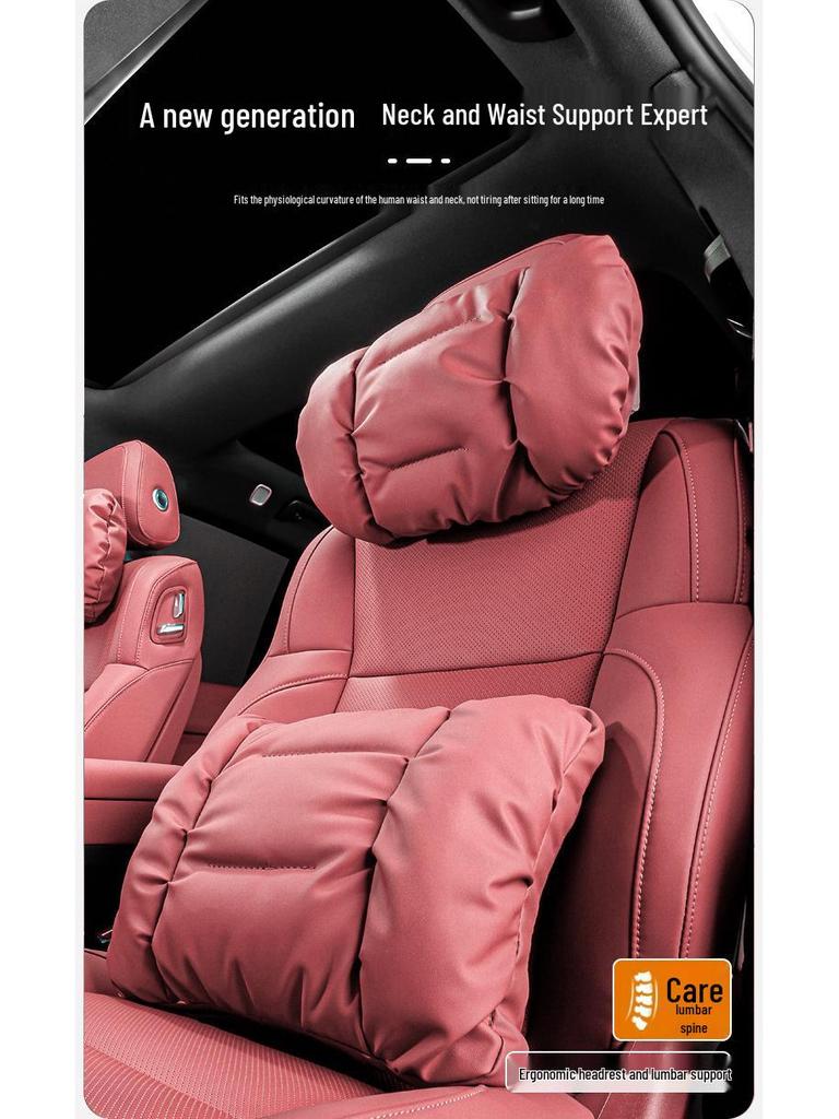 Lynk & Co Car Headrest & Lumbar Support Pillow for Neck Protection