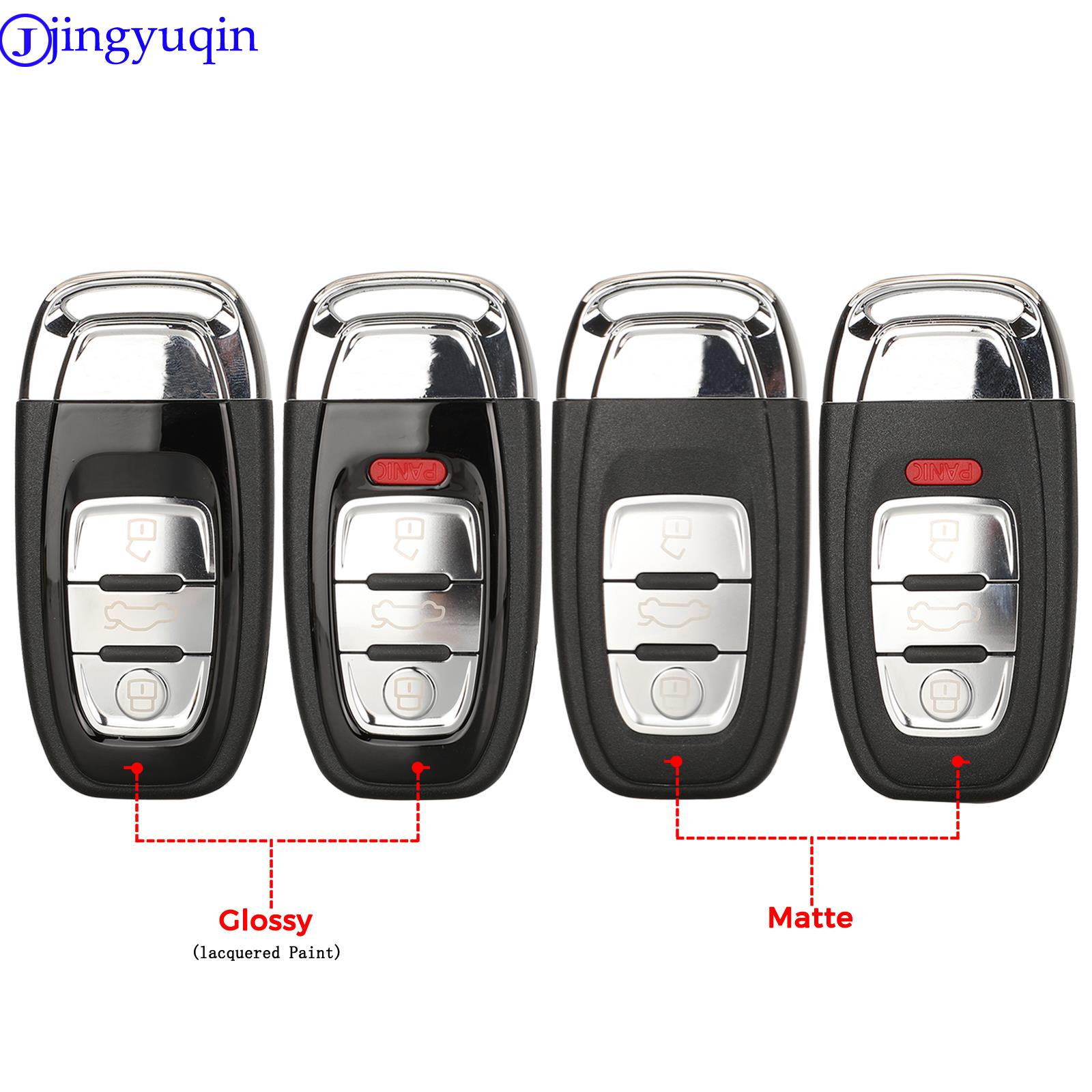 

jingyuqin 3 Buttons Smart Remote Car Key Shell Cover Case Fob For A-u-d-i A4L A6L Q5 A5 754C / 754G With Blade 3buttons латте