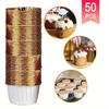 50 Stück Cupcake Papierförmchen Aluminiumfolie Cupcake Förmchen Backförmchen Muffin Wrapper Tablett Gebäckwerkzeuge Hochzeitsfeier Geburtstagszubehör