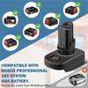 Adapter Converter for Bosch 18V GBA Batteries BAT607 BAT614 BAT607G Convert To for Bosch 12V and 10.8V Power Tools