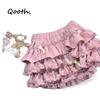 Summer A-line Sweet Ruffle Mini Skirt Korean 3 Layer Cake Skirt Fashion Women Slim Tutu Skirt QT2615