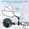 2 PCS 360-Degree Rotation Adjustable Foldable Side Mirror for Motorcycles ATV UTV Dirt Bikes Beach Rides