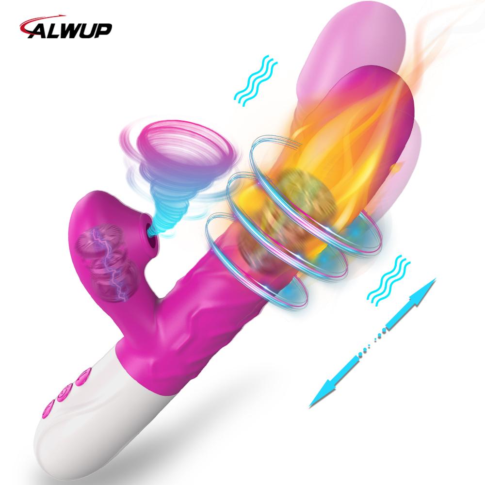 Automatisk fremstøt dildosugende vibrator for kvinner Klitoris Vakuumstimulator Klitsuger Sexleketøy Voksne Vibratorer Kvinne