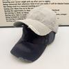 American retro washed old baseball cap embroidered B letter soft top cap men's and women's face small trendy hat