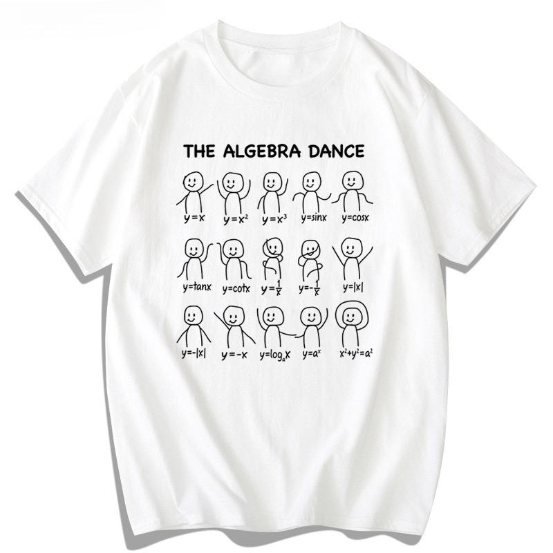 

New Algebraic Trigonometry Fun Math Creative Print T Shirt Graphic T Shirt High Quality Trend Unisexs and Womens Short Sleeve Tee S