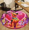 Scooby Pattern Round Rug, Indoor/Outdoor Mat, for Picnic, Gameroom, Bedroom, Office, Living Room, Home Decor Carpet, Birthday Gift