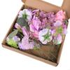 Color Silk Floral Arrangement Gift Box Hollow Stems Fabric Flowers for Wall Decoration Crafts Event Decoration