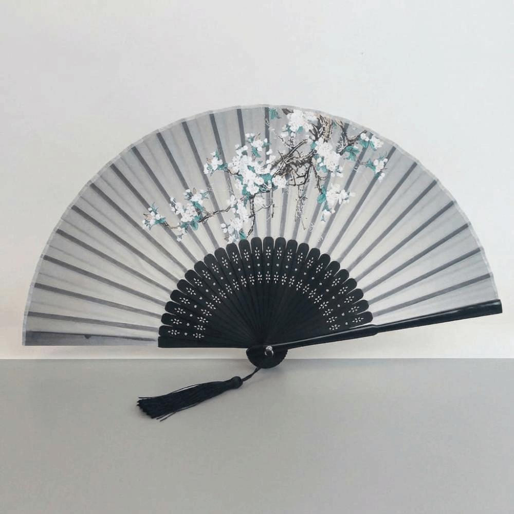Ручной Веер Старинный Складной Веер Полупрозрачный Китайский Ручной Веер Портативный Шелковый Бамбуковый Веер Фото Реквизит Style 9