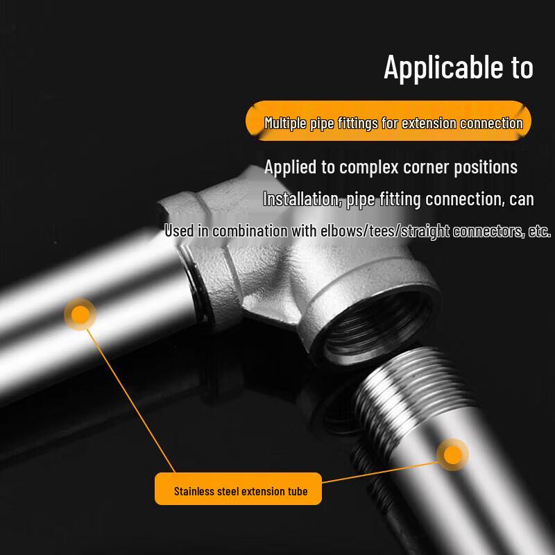 304 Stainless Steel Male Thread Extension Pipe Connector