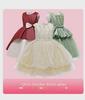 2024 One-Shoulder Puffy Princess Dress with Mesh Embroidery and Pearls for Girls