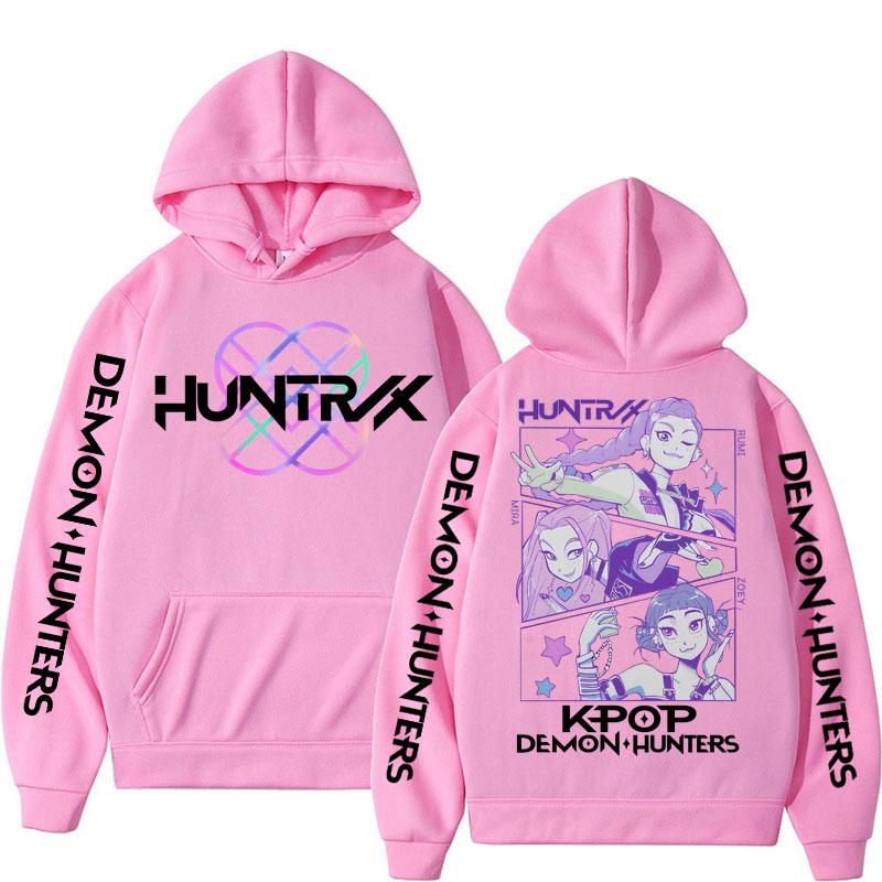 KPop New Movie Demon Hunters Graphic Hoodie Men Women Fashion Harajuku Manga Hooded Sweatshirt Fleece Warm Oversized Tracksuit
