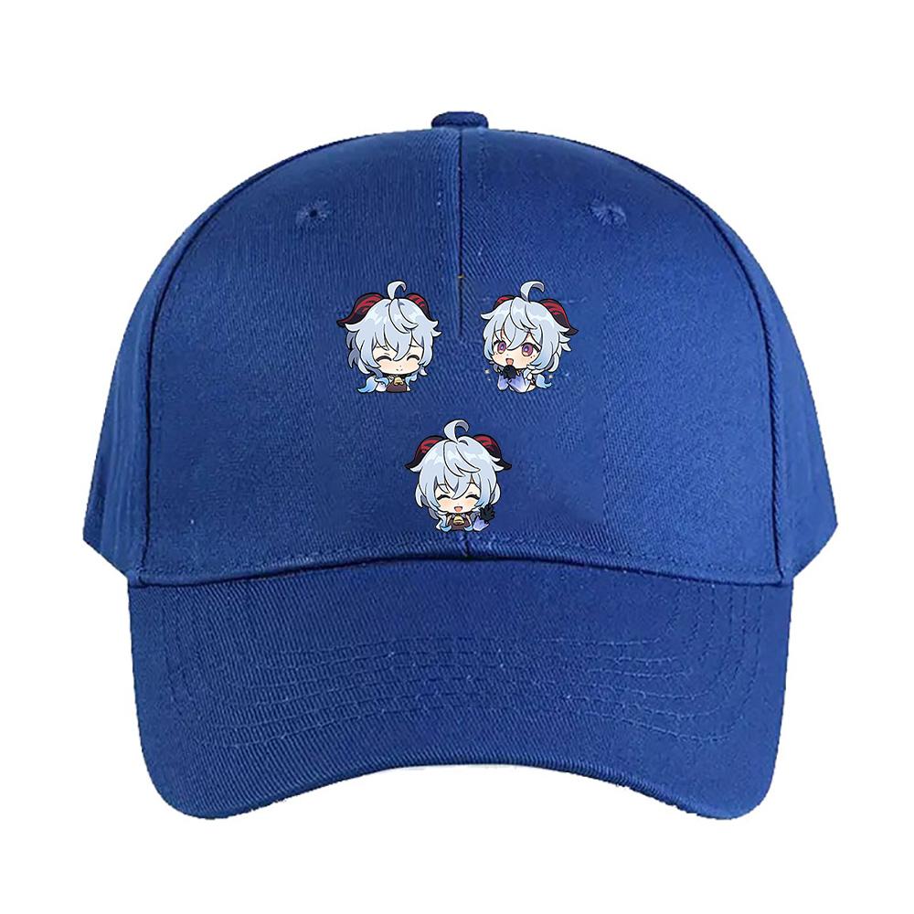 Chibi Ganyu Genshin Impact Cap Summer Woman Man Adult Casual Fashion Casual Adjustable Fishing Hat Sun Hat Baseball Cap