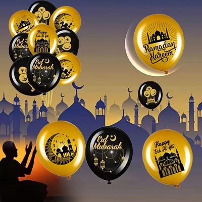 10-100PCS Eid Mubarak Latex Balloons Ramadan Kareem Decor Air Globos Muslim Islamic Festival Party Supplies 2026