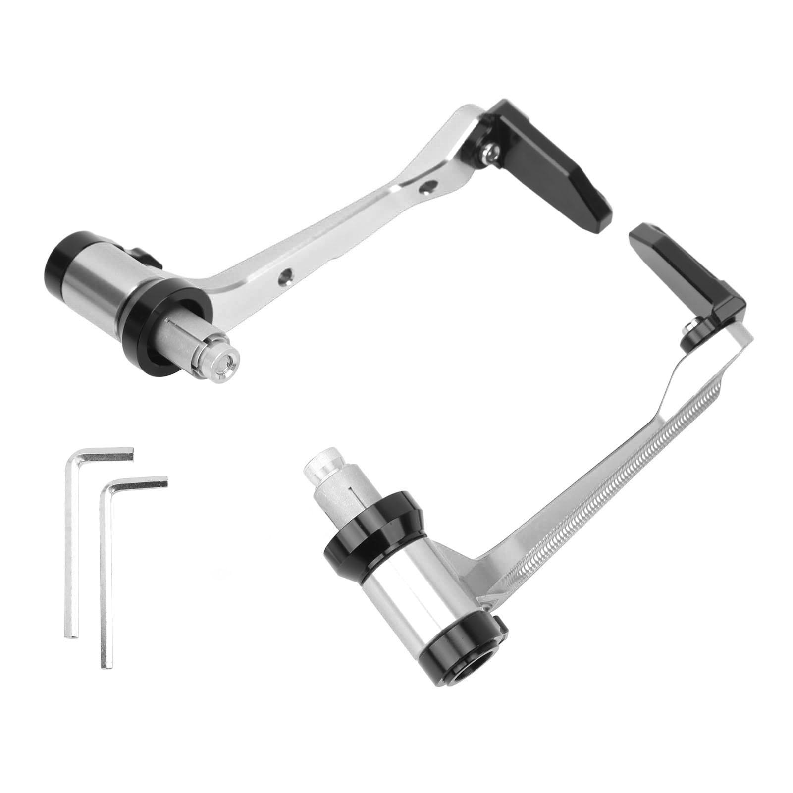 

Motorcycle Hand Guard Handlebar Brake Clutch Lever Protector Replacement for Suzuki with 22mm 0.87inc Hand Bar Silver