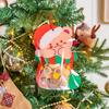 25Pcs/Pack Christmas Gift Bags Set with Santa Elk Snowflake Pattern Thickened Non-Woven Waterproof Tote Bags for Kids Holiday Party