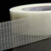 50M Commodity Grade Heavy Duty Transparent Reinforced Fiberglass Tape Stripe Grid Mesh Heat-Resistant Packaging Tape