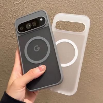 Armor Translucent Matte For Magsafe Magnetic Case For Google Pixel 10 9 Pro XL 10 9 Pro 10A 9A Wireless Charge Candy Slim Cover