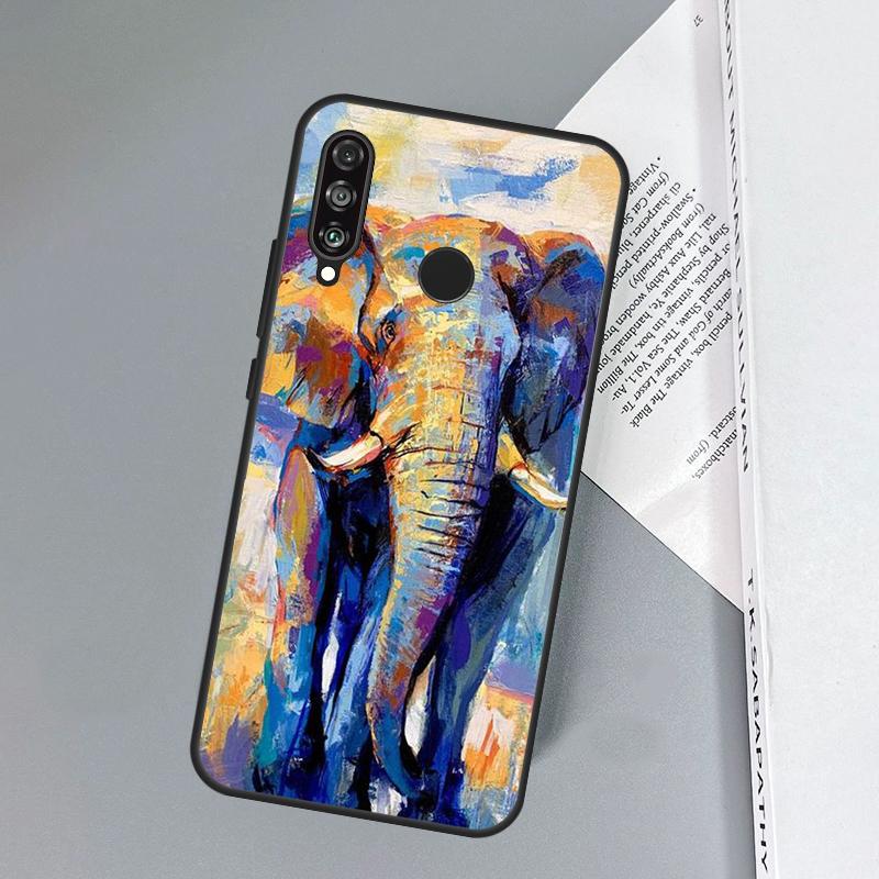 Elephant Theme Print For Huawei Nova 11i 12i 12s 8i 7i Y73 Y70 Y90 Y60 Y72 Y61 Y91 9 10 SE P30 Pro P40 Lite Case