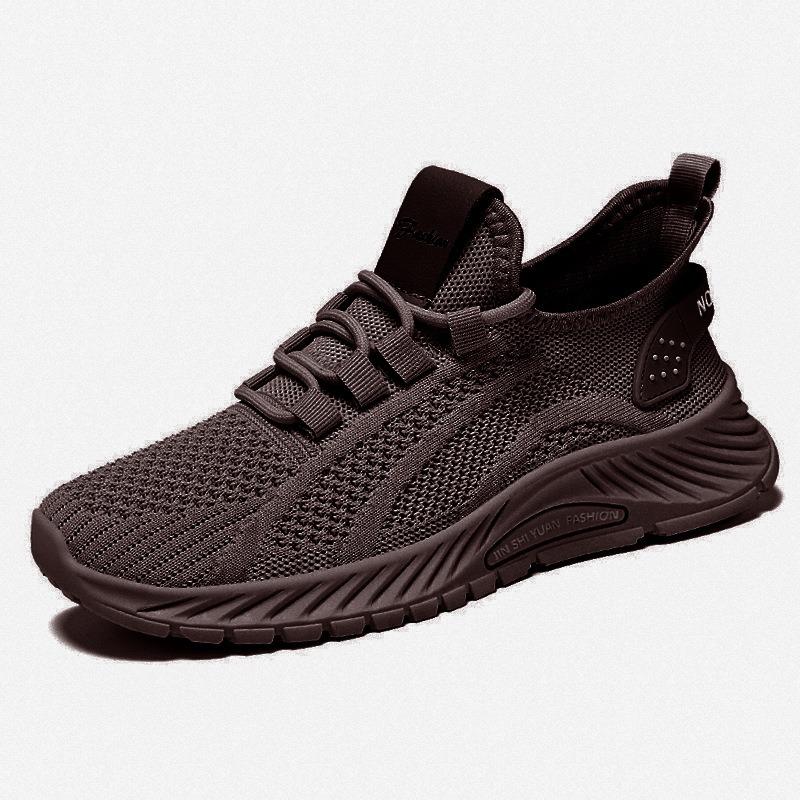 Shoes Women's New Sports Shoes Large Size Breathable Running Shoes Flying Woven Breathable Women's Shoes Shallow Mouth Lace-up Mesh Shoes