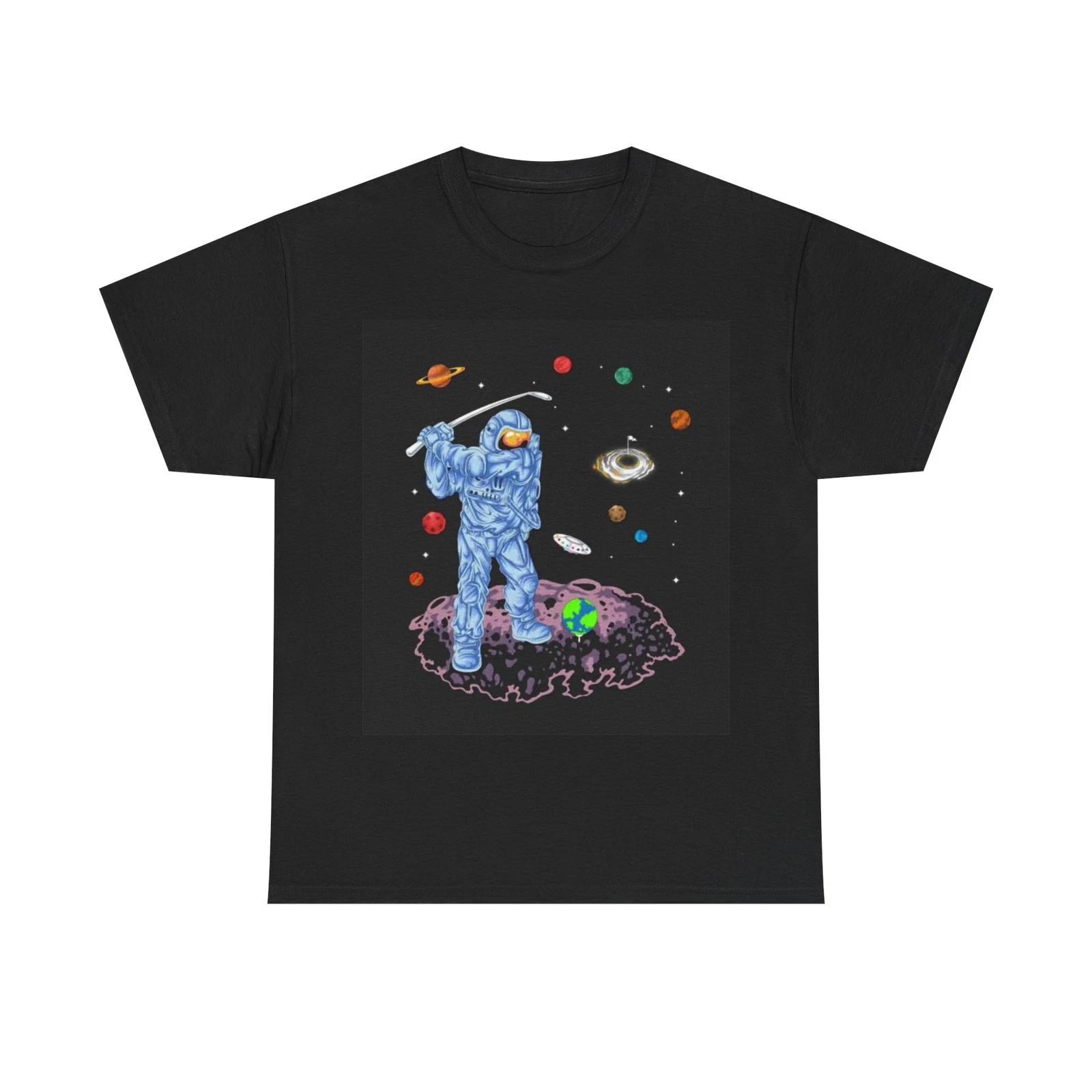 Men s and Women s T-shirts Golfing on The Moon XS