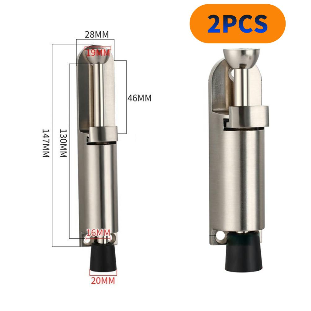 Telescopische deurstopper Veerbelaste zware stopper Metalen verstelbare positie met voetrem Wiggen voor deurbodemnaad