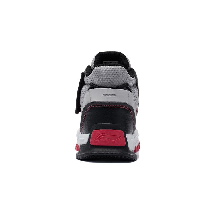 LiNing Unrestrained Shock Absorbing Non-Slip Wear-Resistant High-Top Running Shoes Kids Running Shoes Black YKCR172-11