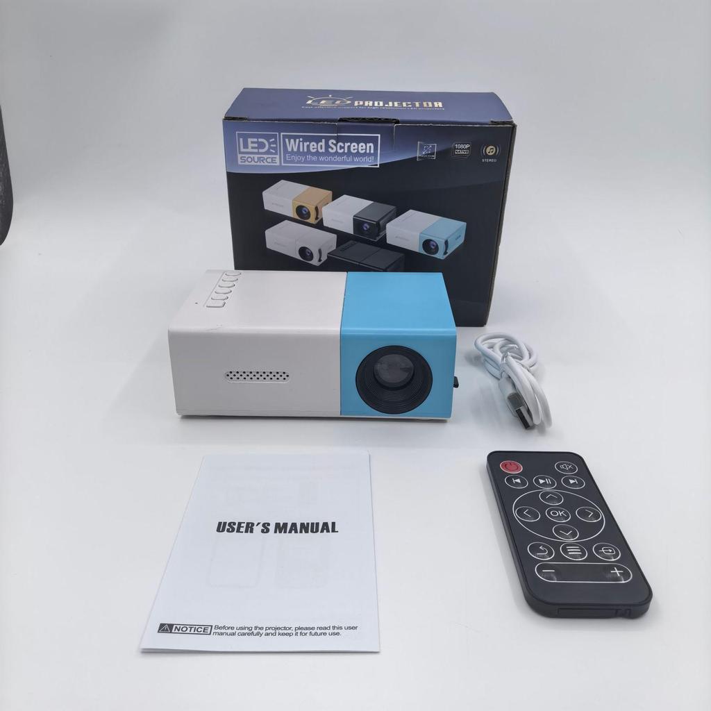 YG300S Mini Portable Projector for Kids and Home Entertainment, 1080p Support