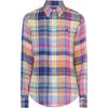 Polo Plaid Print Button-Down Long Sleeve Shirt Women Shirts Multicolor 211780685-002