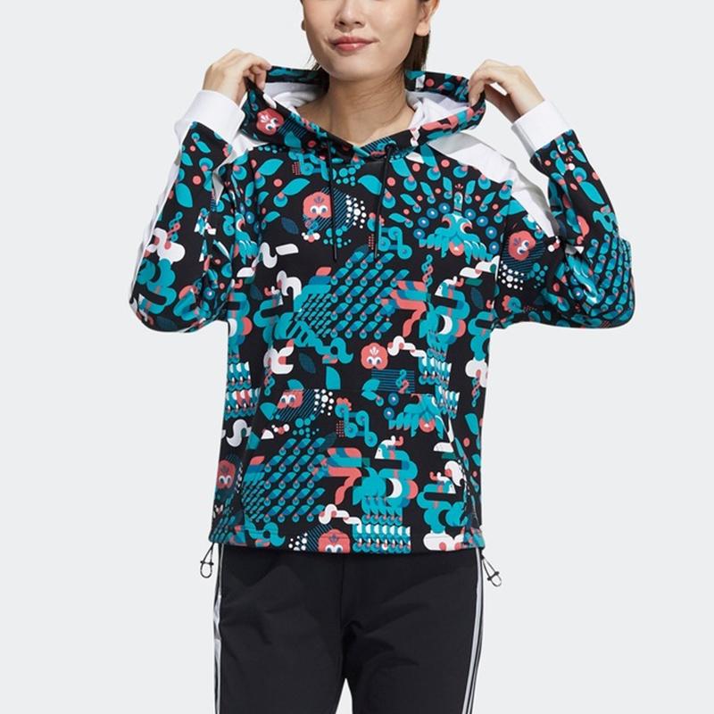 Adidas Cny Sw Hd Aop Sports Patchwork All Over Print Hoodie Women Hoodies Multicolor GQ8841