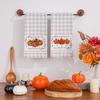 Siilues Fall Kitchen Towels 18x26 Inch Set of 2, Leaves Pumpkin Hand Towels Fall Decorations for Home Seasonal Autumn Thanksgiving Home Kitchen Decor
